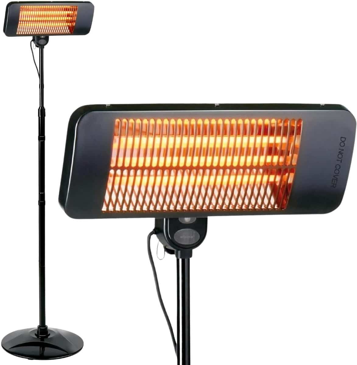 staande infraroodverwarming voor terrassen 2000w spatwaterdichte warmtestraler met 3