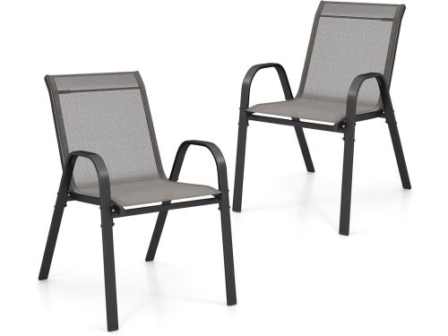 Stapelbare Tuinstoelen - Buitenstoelen Terras - Ontspannen Zitten - Hoge