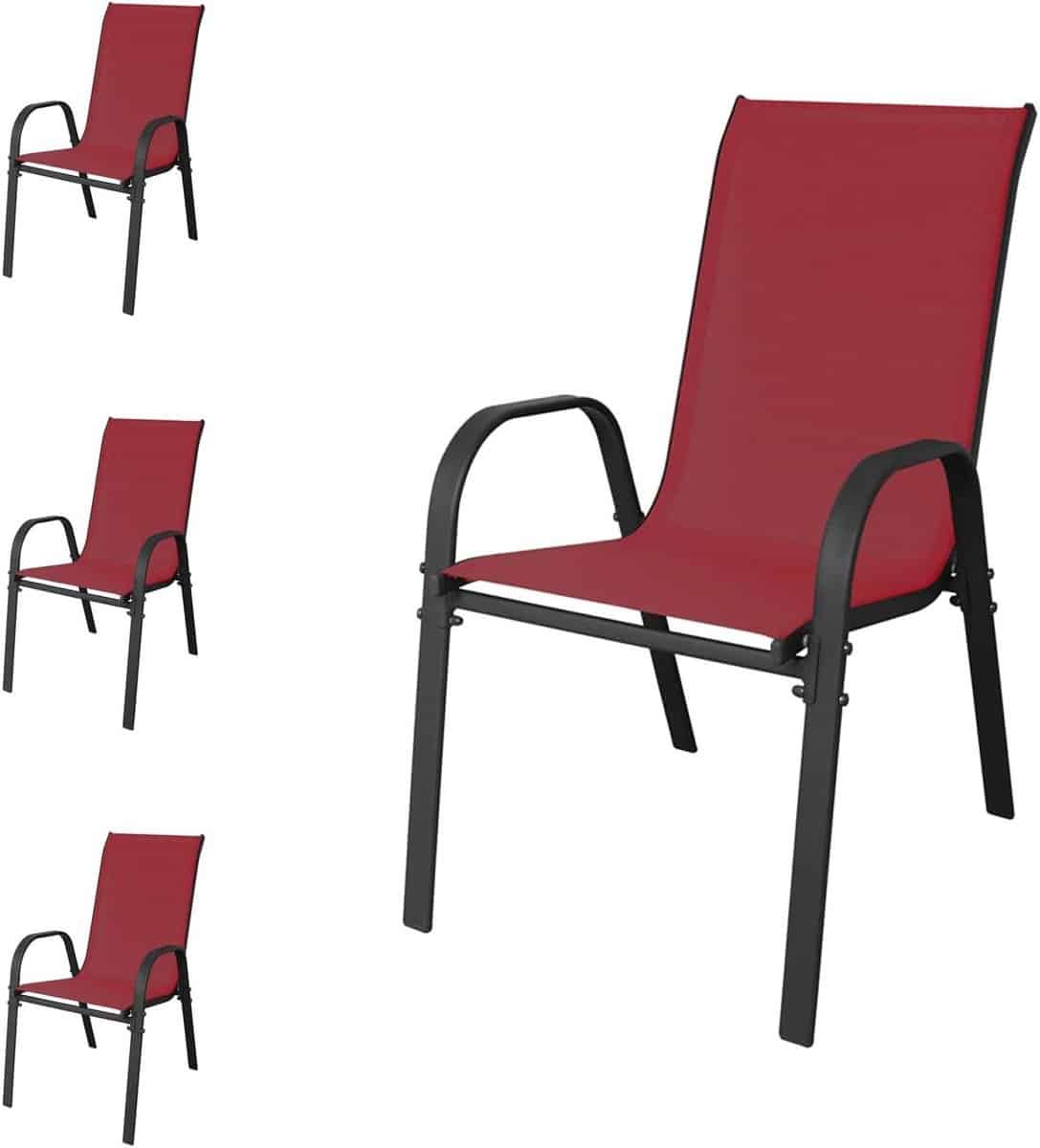 stapelstoelen tuinstoelen balkonmeubelen terras buiten zitten ruimtebesparend