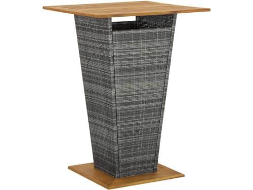 Statafel Polyrotan - Bartafel Hout - Buiten Genieten - Weerbestendig