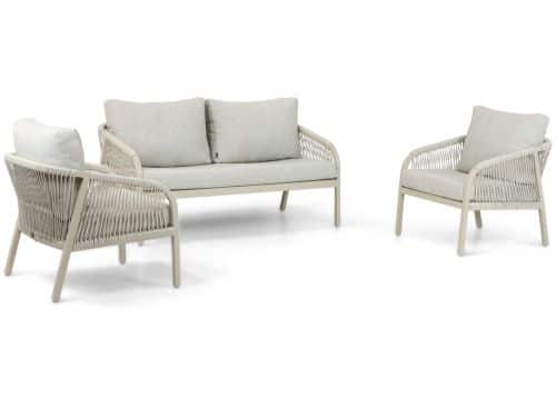 Stoel en Bank Loungeset 5 personen Aluminium/rope Taupe Lifestyle Garden