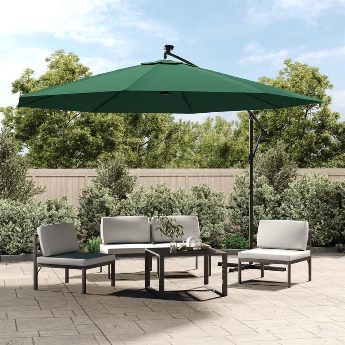 strandparasol met led zweefparasol tuin buiten ontspannen