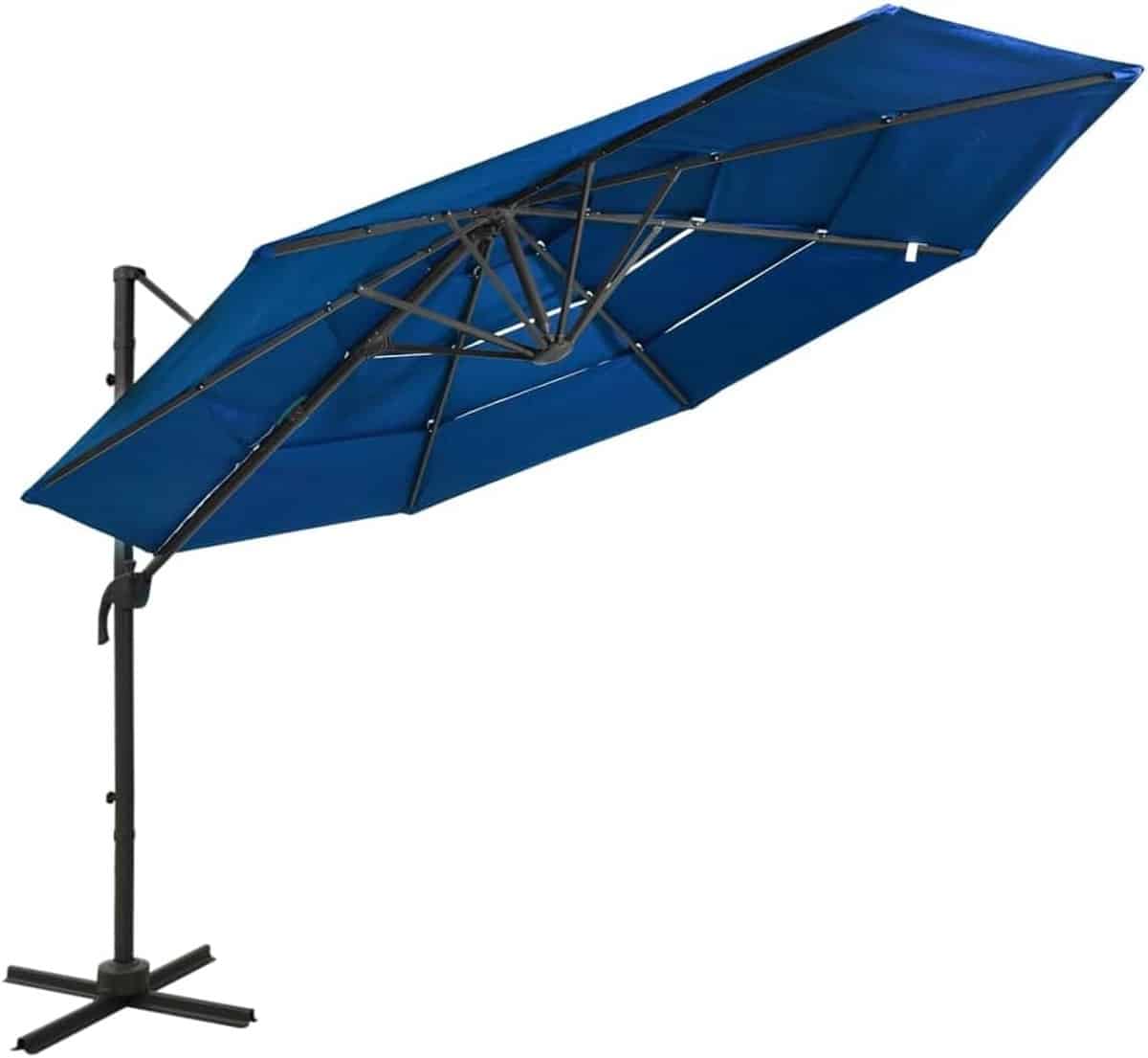 strandparasol zweefparasol balkon parasol zon bescherming 4 laags