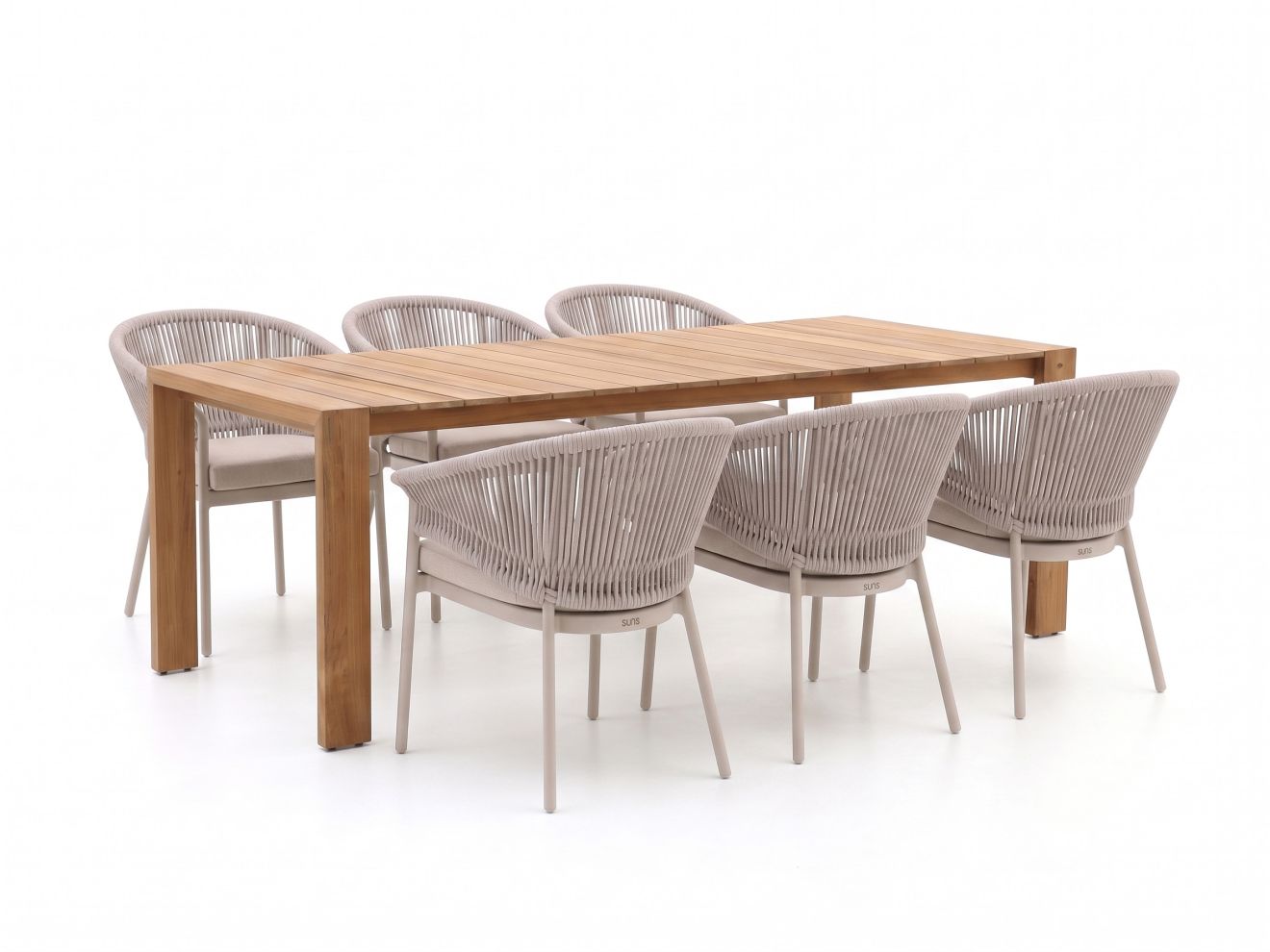 suns santorini/erice 240cm dining tuinset 7 delig laagste prijsgarantie!