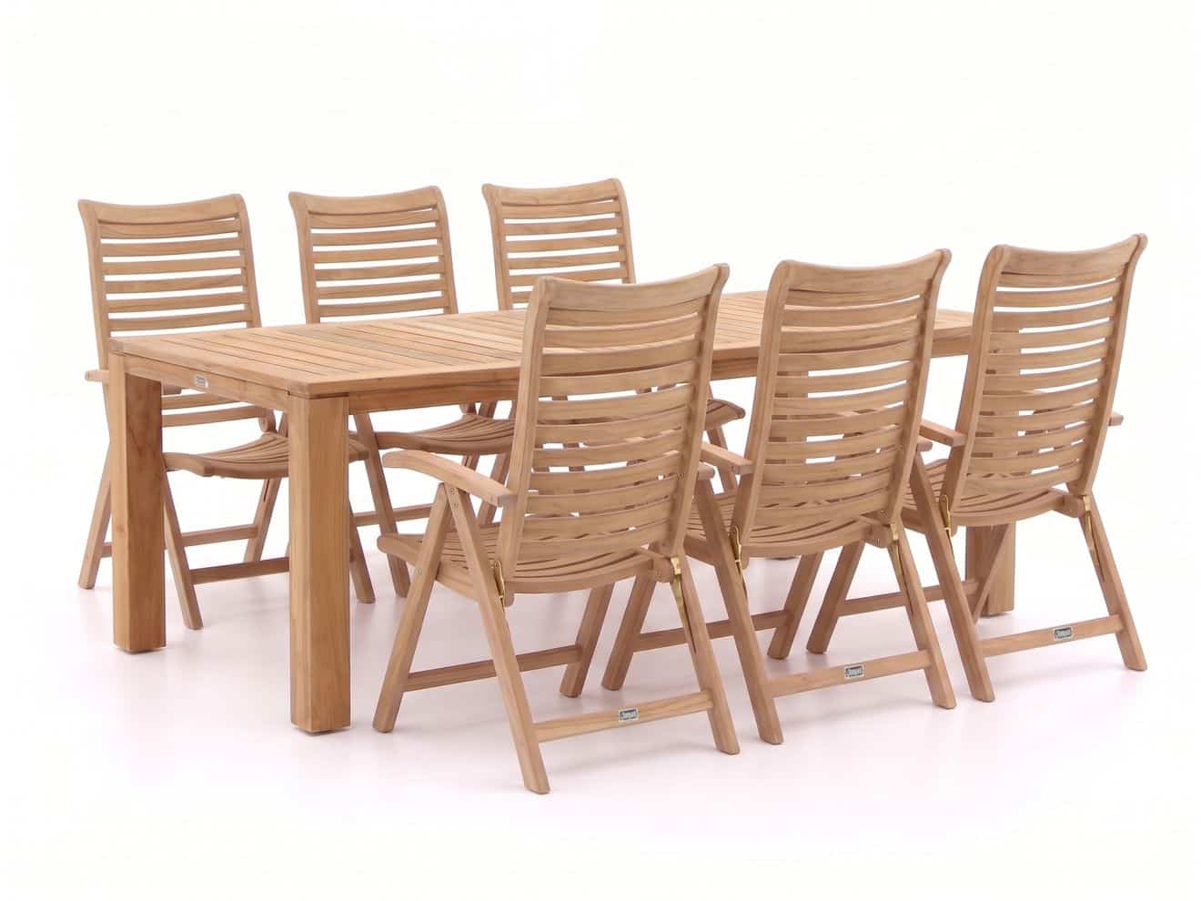 sunyard corby/buxton 220cm dining tuinset 7 delig verstelbaar laagste prijsgarantie!