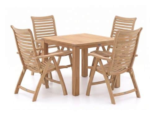 Sunyard Corby/Buxton 90cm dining tuinset 5-delig verstelbaar - Laagste prijsgarantie!