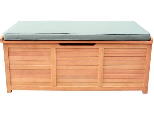 sweeek - Houten tuinbox caja 125x60cm voor kussenopslag met gasveer