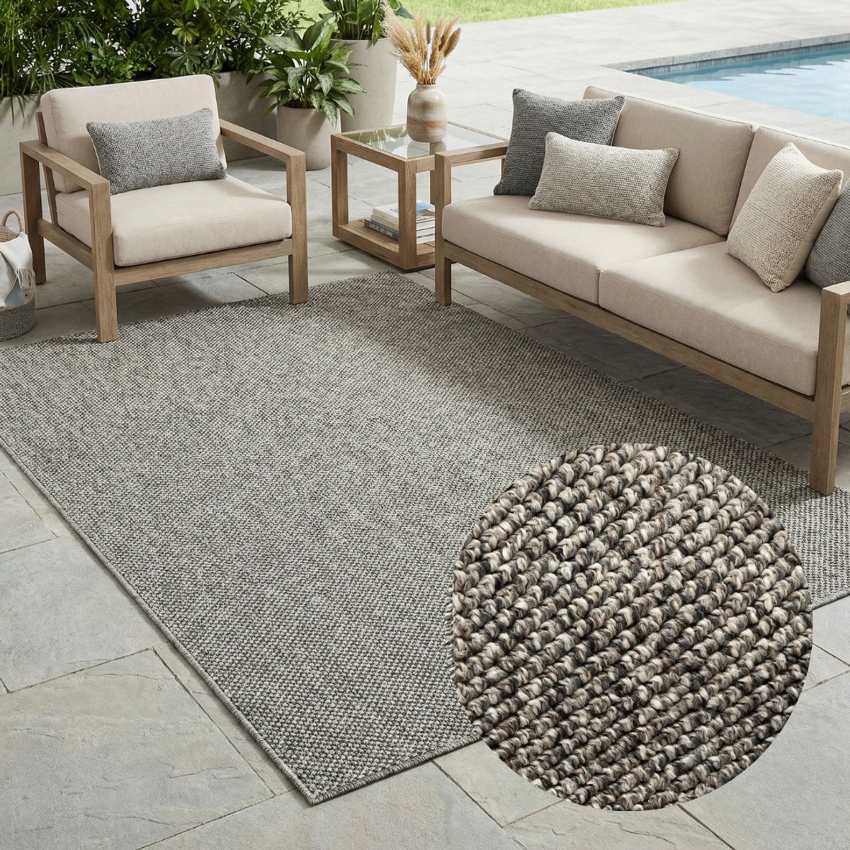 tapiso calma buitentapijt weerbestendig buitenkleed balkon tuin terras wasbaar uv