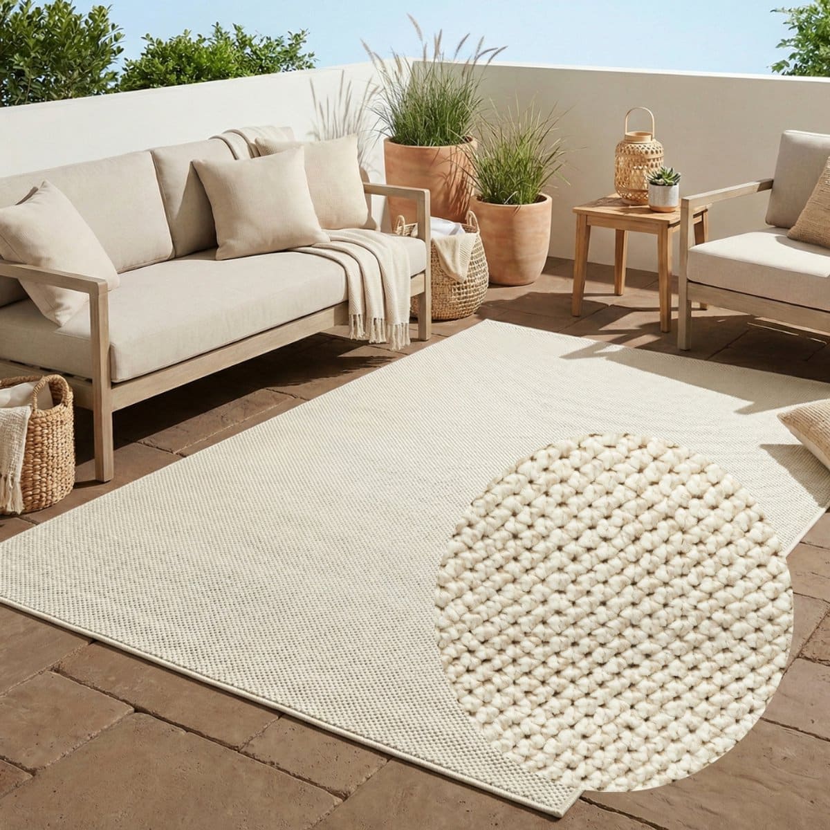 tapiso calma buitentapijt weerbestendig buitenkleed balkon tuin terras wasbaar uv