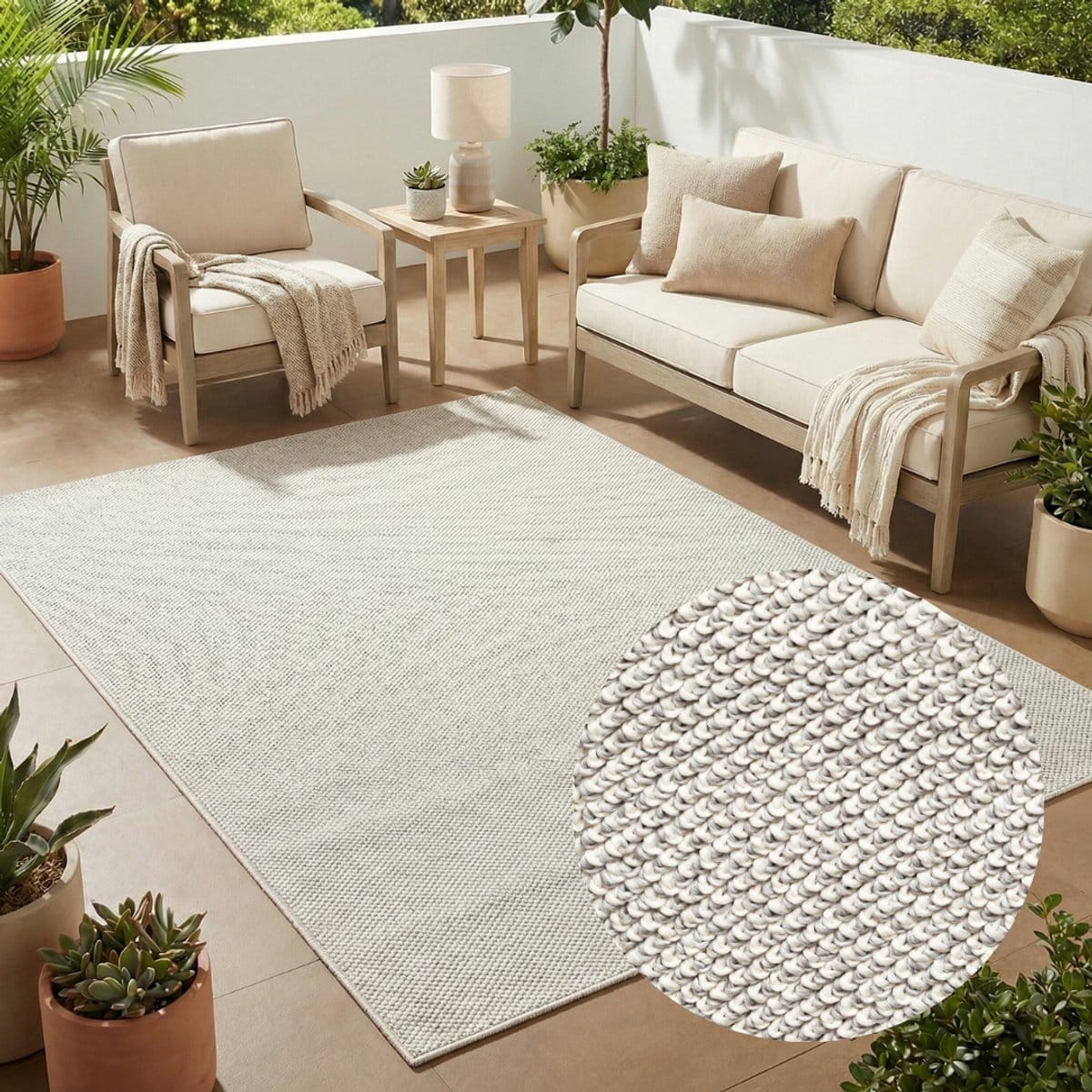 tapiso calma buitentapijt weerbestendig buitenkleed balkon tuin terras wasbaar uv