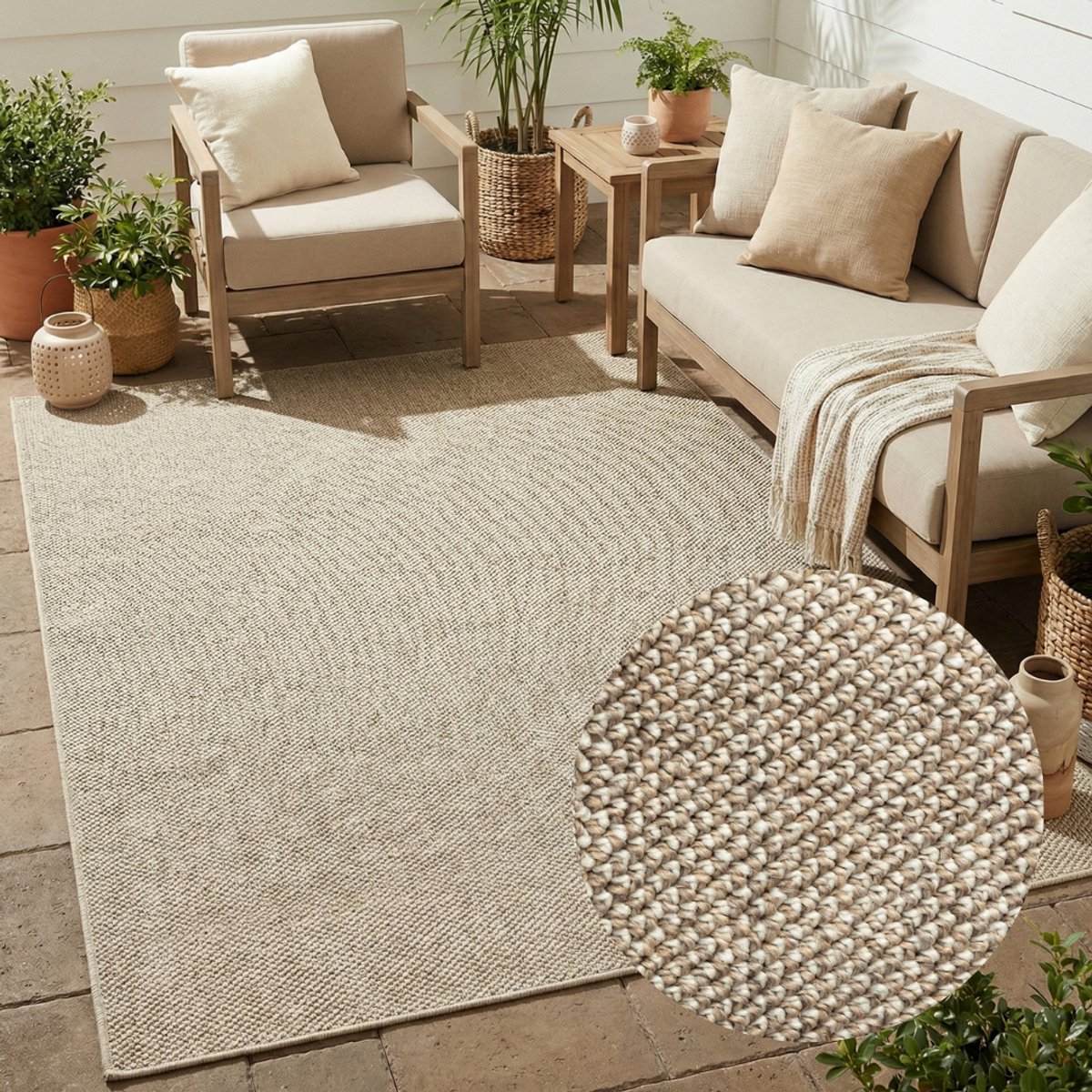 tapiso calma buitentapijt weerbestendig buitenkleed balkon tuin terras wasbaar uv