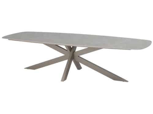 Taste - Prado dining tafel latte keramiek barrel shape 300x110