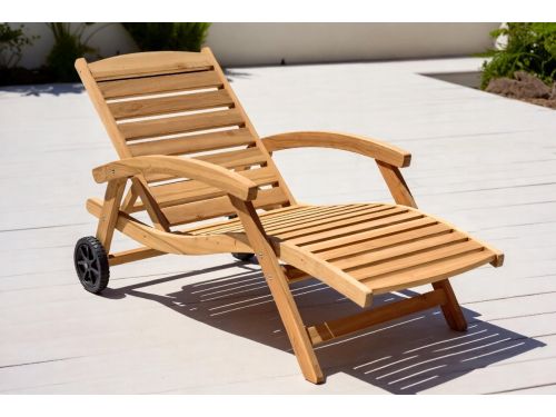 Teakhouten Ligstoel - Verstelbare Tuinligstoel & Zonne-eiland Outdoor - Premium