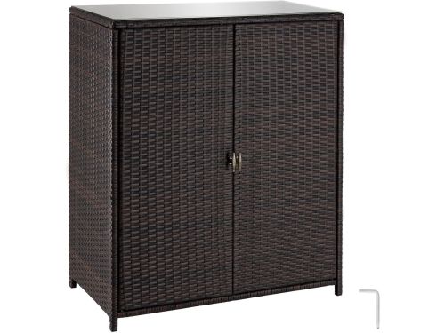 tectake® Wicker tuinkast - Buitenkast - Opbergbox of Kussenbox