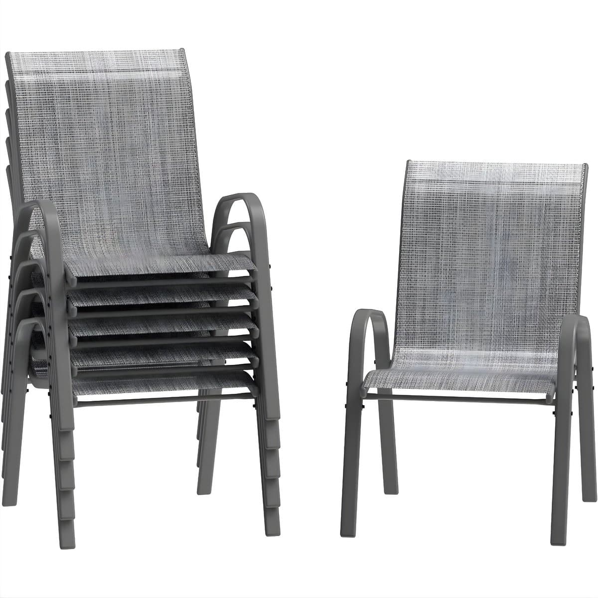 terrasstoelen voor buiten & eetkamer stapelbaar, hoge rugleuning