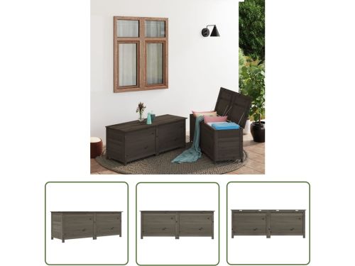 The Living Store Houten Kussenbox - 150x50x56 cm - Massief