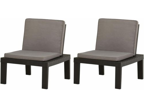 Tidyard 2 stuks tuinstoelen met kussens, lounge-tuinstoelen, loungestoelen