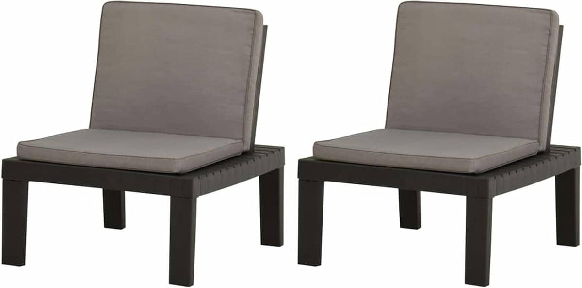 tidyard 2 stuks tuinstoelen met kussens, lounge tuinstoelen, loungestoelen