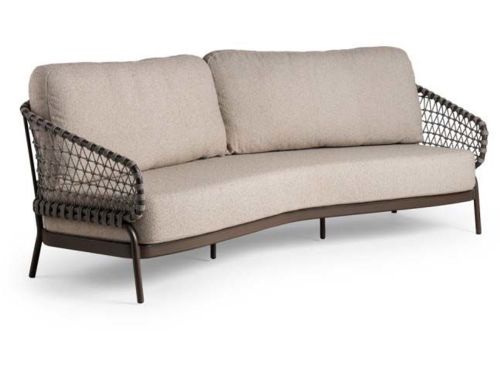 Tierra outdoor - Juno 3-zits lounge bank incline chocolat