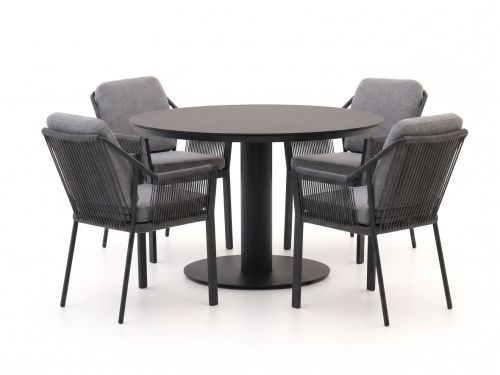Tierra Outdoor Liv/La Fonte ø120cm dining tuinset 5-delig - Laagste prijsgarantie!