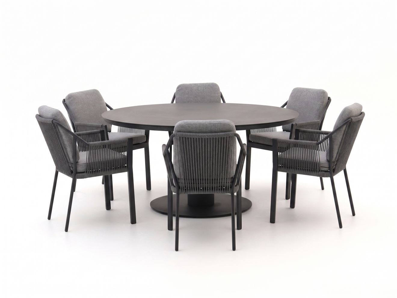 tierra outdoor liv/la fonte ø150cm dining tuinset 7 delig laagste prijsgarantie!