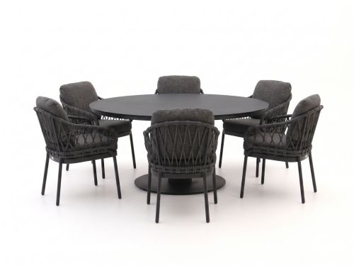 Tierra Outdoor Natal/La Fonte ø150cm dining tuinset 7-delig - Laagste prijsgarantie!