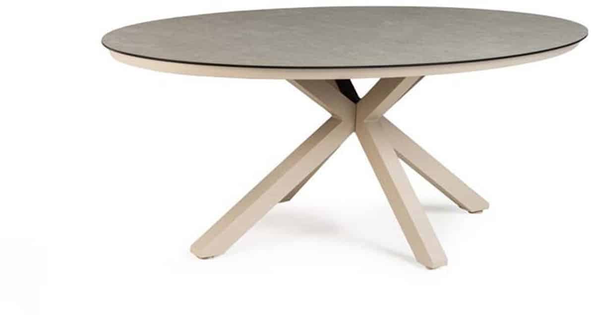 tierra outdoor oblong dining tafel trespa ophira champagne 200