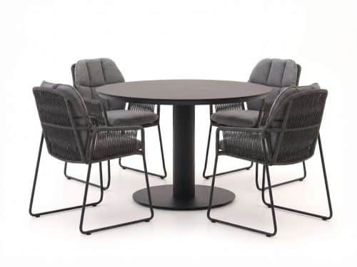Tierra Outdoor Rivera/La Fonte ø120cm dining tuinset 5-delig - Laagste prijsgarantie!