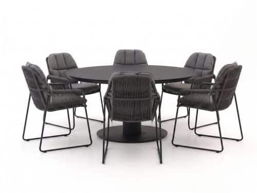 Tierra Outdoor Rivera/La Fonte ø150cm dining tuinset 7-delig - Laagste prijsgarantie!