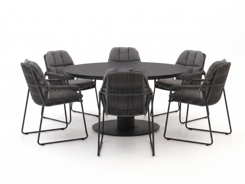 Tierra Outdoor Rivera/La Fonte รธ150cm dining tuinset 7-delig - Laagste prijsgarantie!