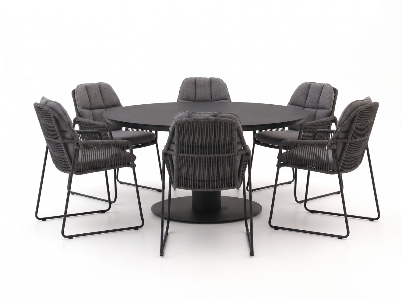 tierra outdoor rivera/la fonte ø150cm dining tuinset 7 delig laagste prijsgarantie!