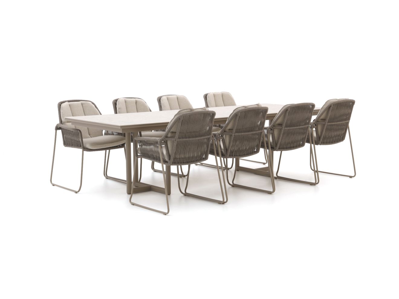 tierra outdoor rivera/naro 280cm dining tuinset 9 delig laagste prijsgarantie!