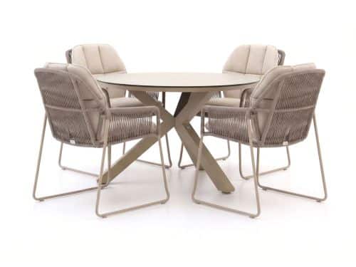 Tierra Outdoor Rivera/Orbital ø120cm dining tuinset 5-delig - Laagste prijsgarantie!