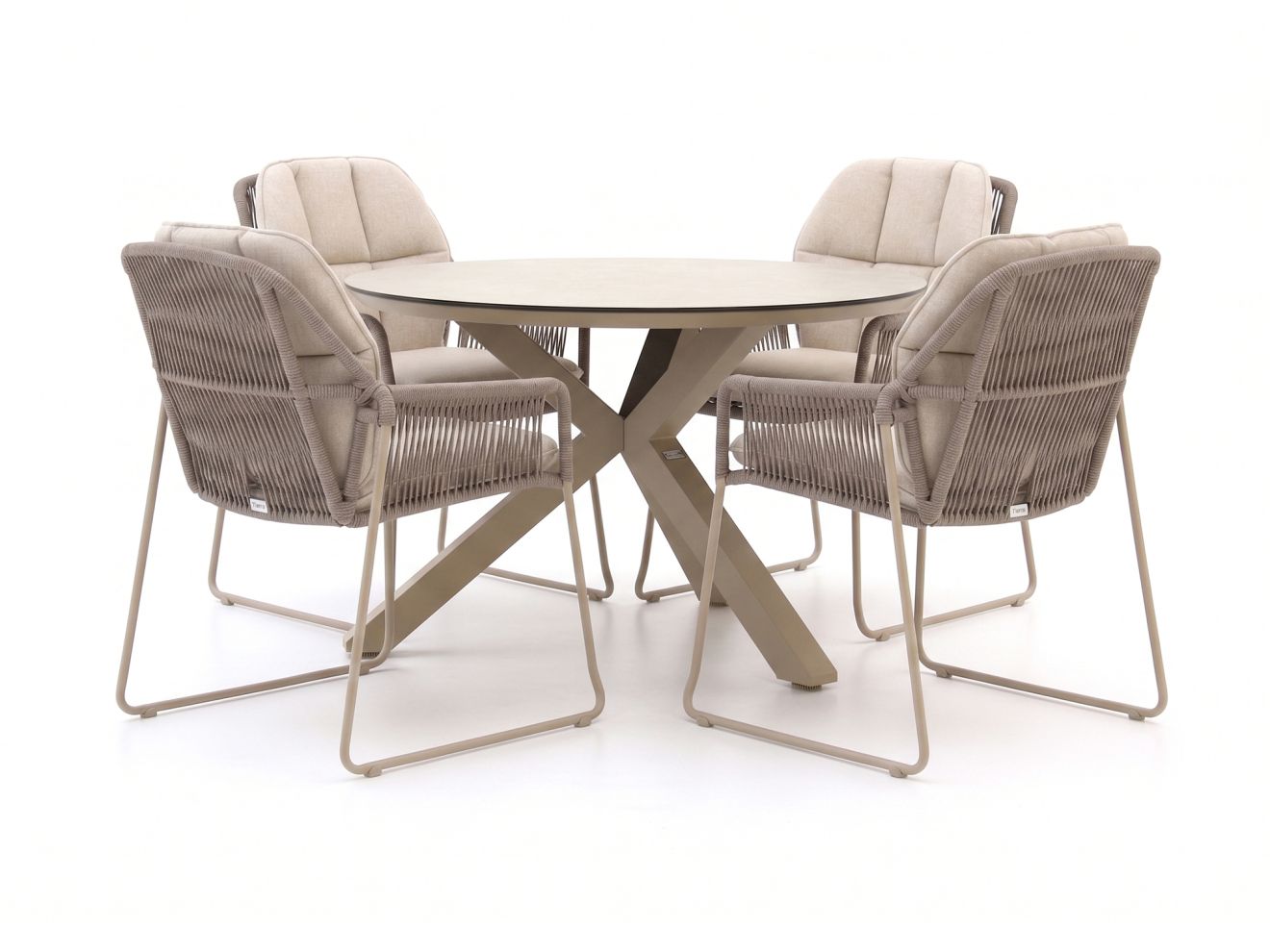 tierra outdoor rivera/orbital ø120cm dining tuinset 5 delig laagste prijsgarantie!