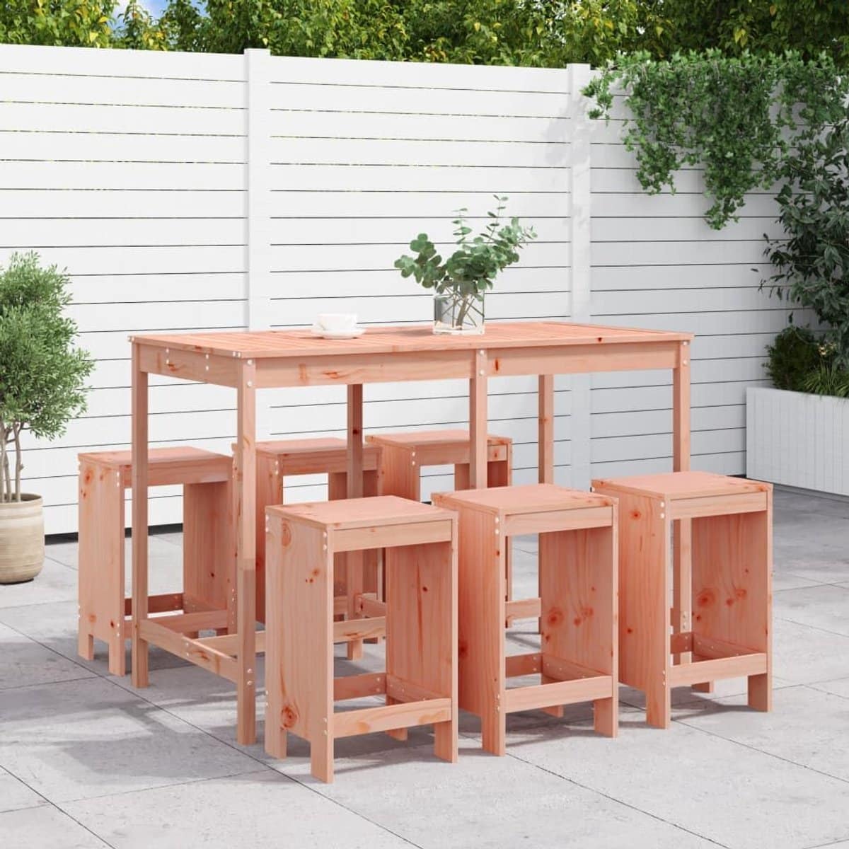 tuin barset 7 delig van massief douglas hout outdoor bartafel