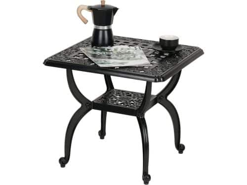 Tuin bijzettafel - Balkontafel patio - Buiten genieten - Gietaluminium