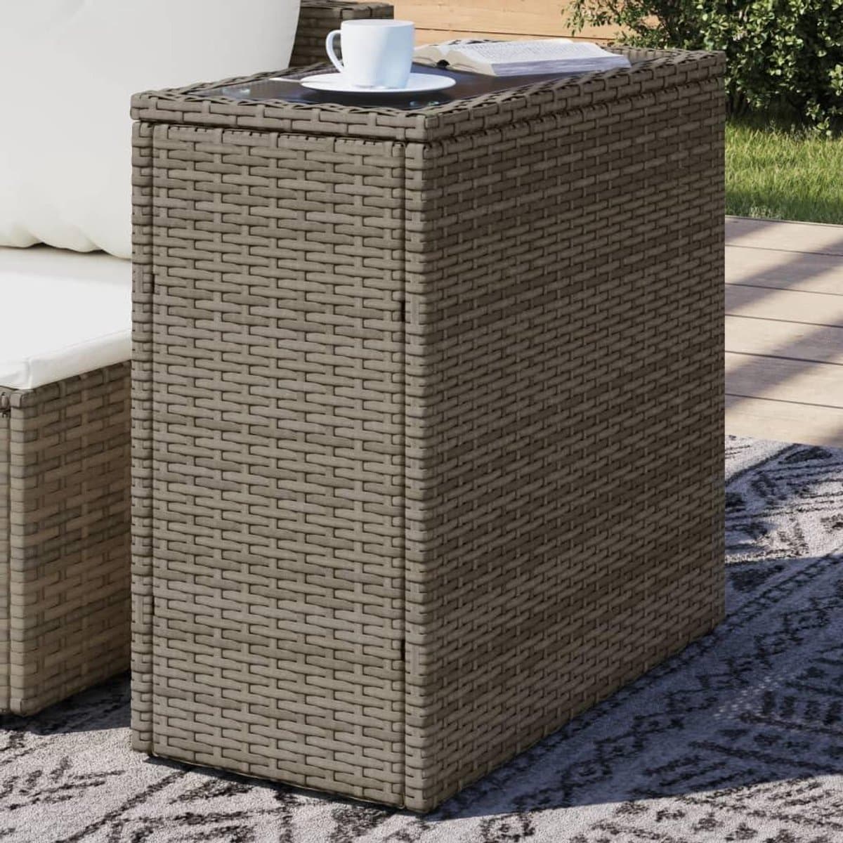 tuin bijzettafel buitenmeubel gezellig samenzijn gehard glazen
