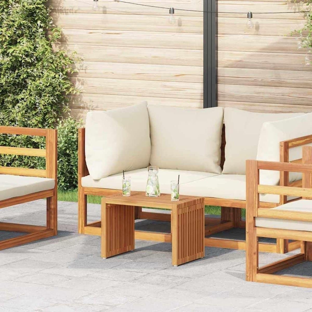 tuin bijzettafel buitenmeubel ontspannen buiten massief teakhout