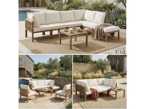 Tuin Eetset - Modulaire - Eckbank Sofa Ligbed Omvormbaar Tafel