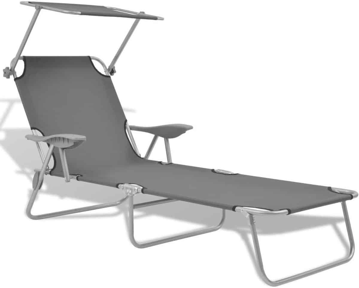 tuin lounger ligbed zon ontspannen buiten verstelbare