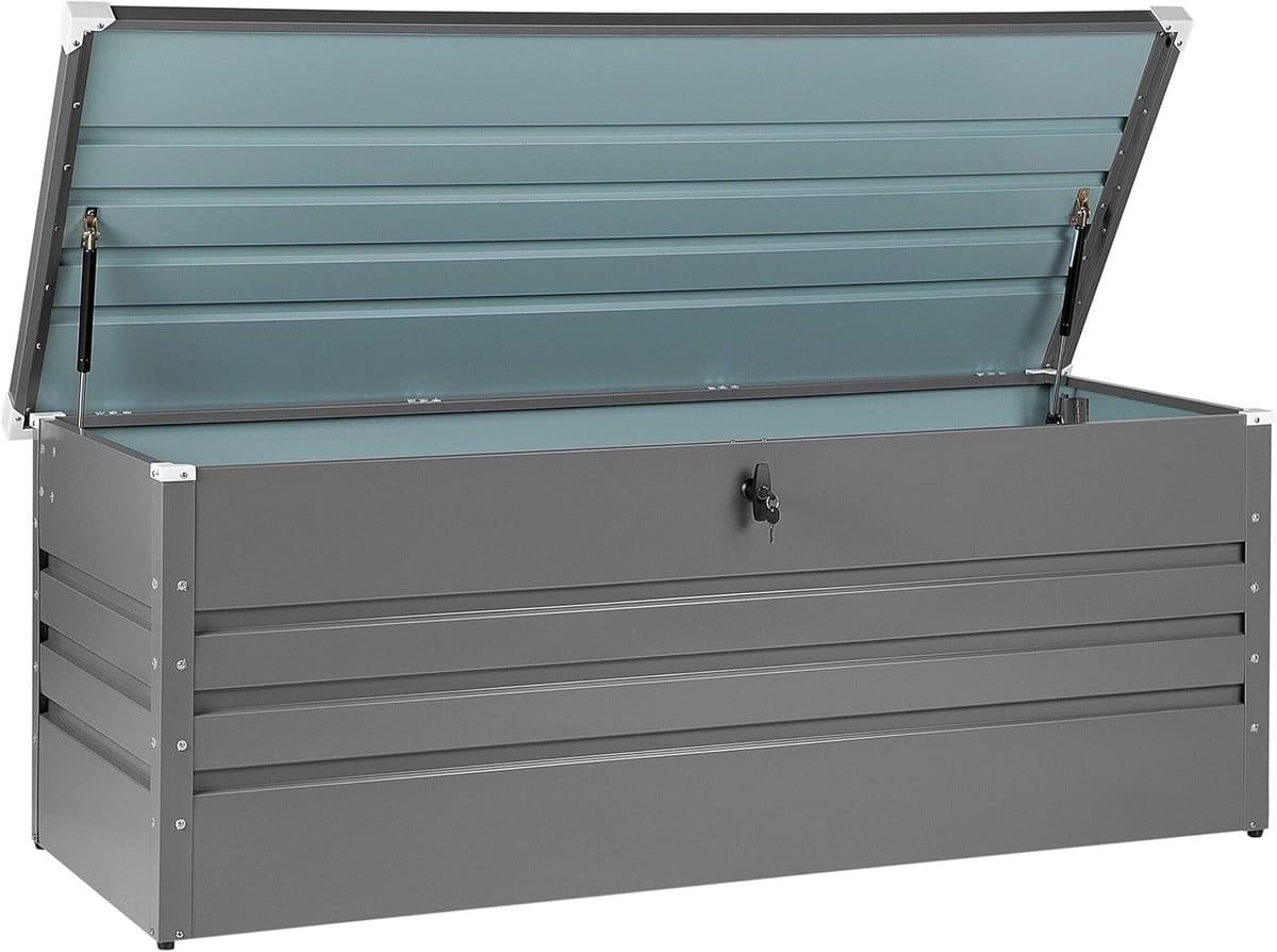 tuin opbergbox kussenbox staal buiten opslag afsluitbaar
