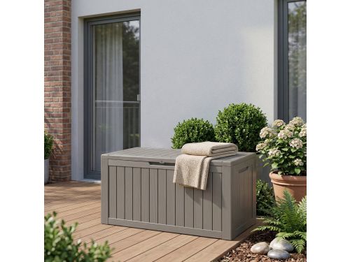 Tuin opbergbox Vades 300L kussenbox 117x47x59 cm lichtgrijs casa.pro