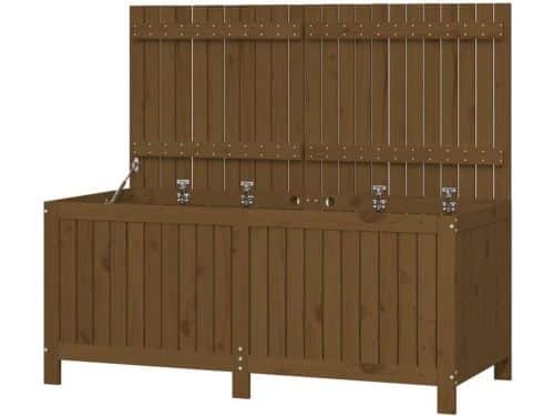 Tuinbak Hout - Opbergbox Buiten - Tuinspullen Opbergen - Met