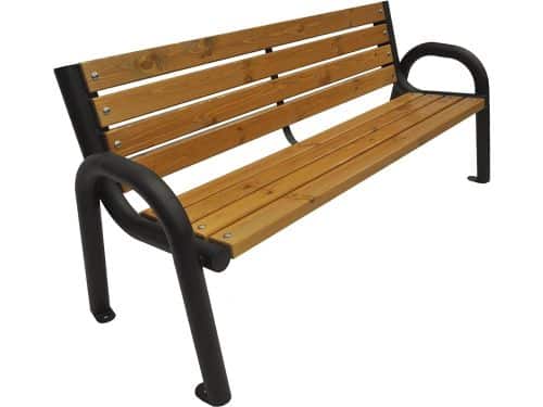Tuinbank 150 cm Massief Eikenhout en Stalen Frame