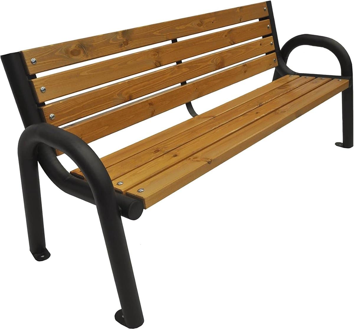 tuinbank 150 cm massief eikenhout en stalen frame