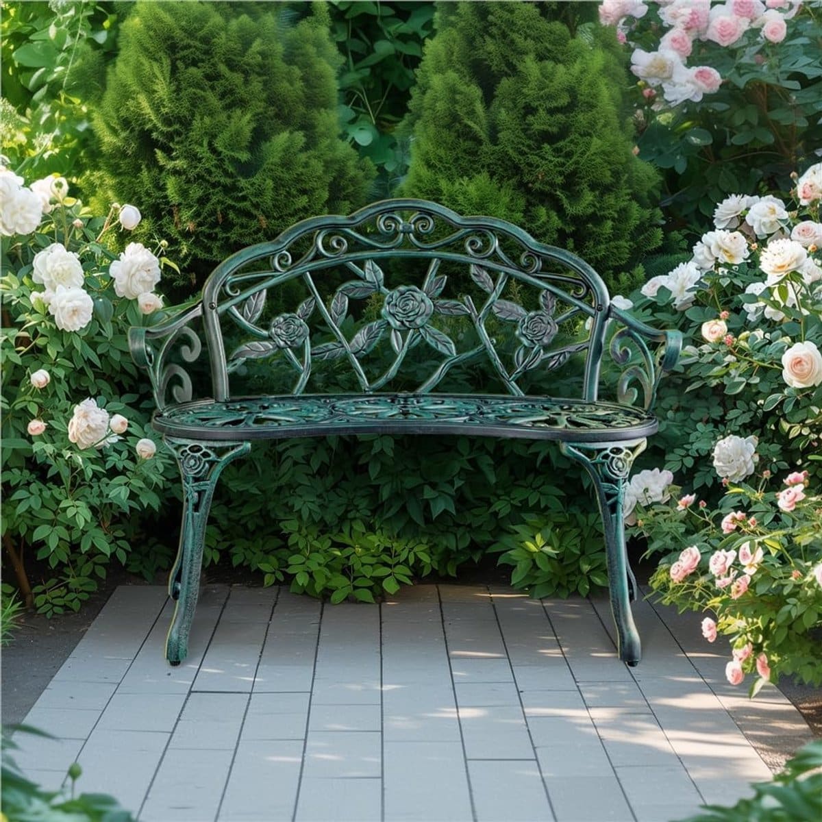 tuinbank 2 zits 99,5 x 57 x 78,5 cm groen