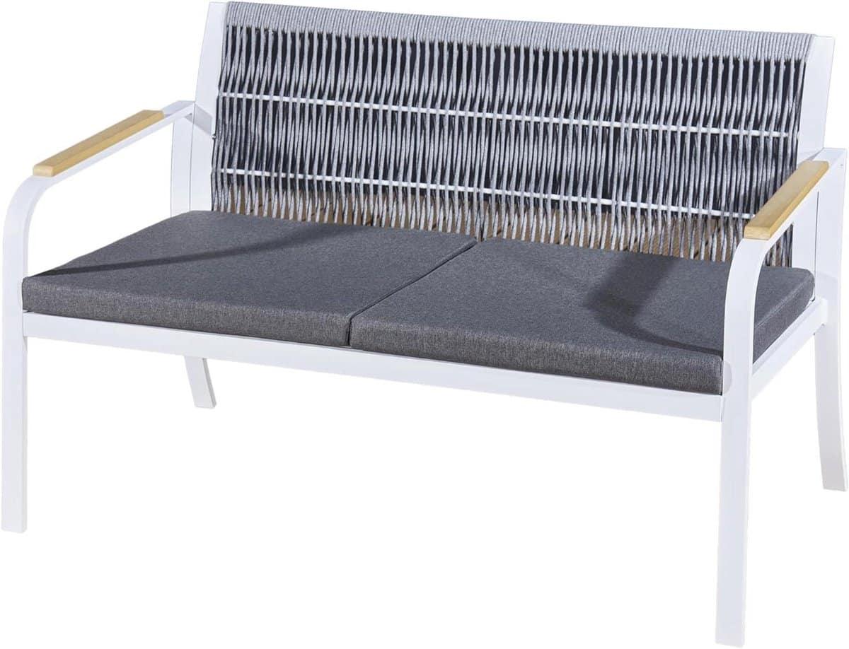 tuinbank aluminium rotan loungebank buiten ontspannen buiten
