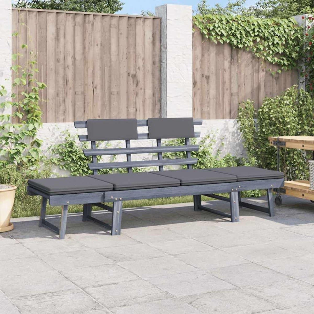 tuinbank & ligbed 2 in 1 153 190 x 68 x 74 cm