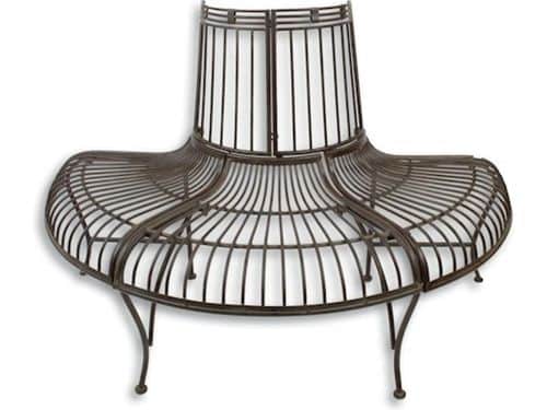 Tuinbank, boombank A BROWN DEMI ROUND IRON TREE BENCH Hoogte: