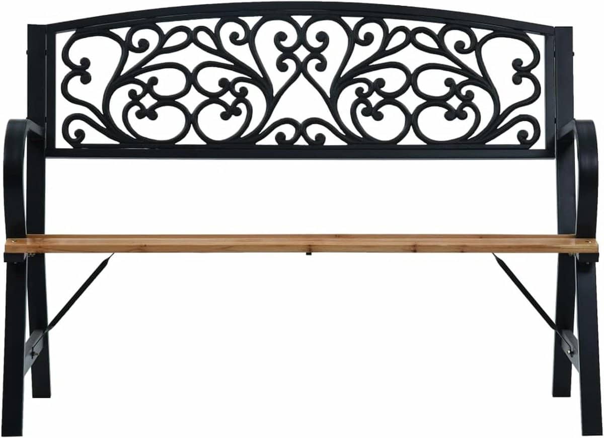 tuinbank hout buitenbank parkbank buiten zitten vintage